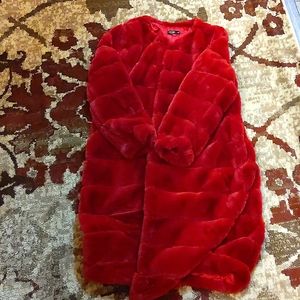 Shein open front longline coat